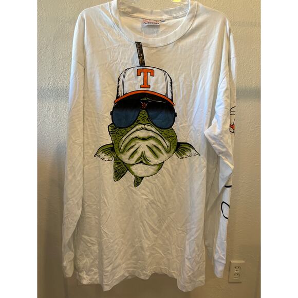 Bill Dance Outdoors Bass Fishing Tennessee Hat T-Shirt XXL USA Long-Sleeve NEW - Picture 1 of 6